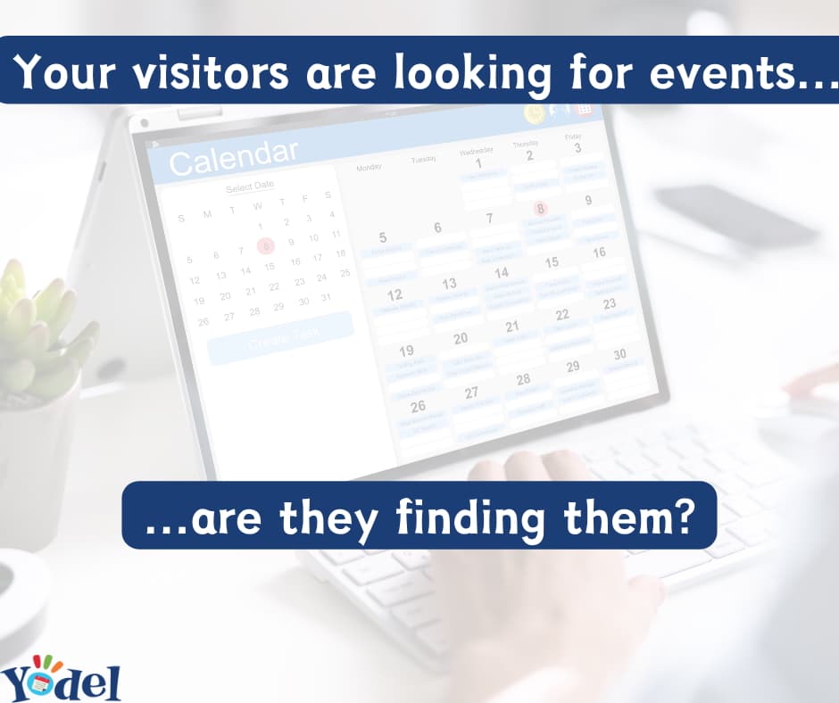 Visitors are looking for events- Yodel AI helps